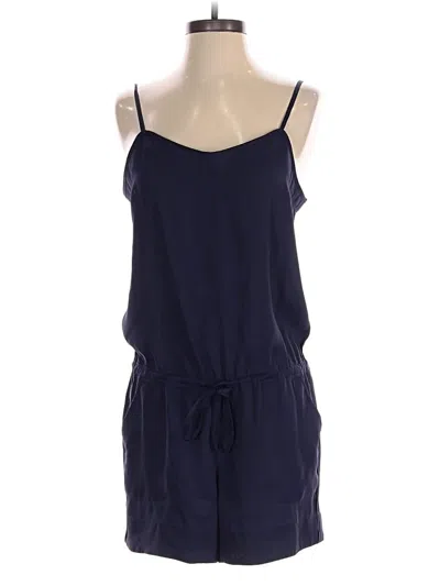 Pre-owned Ann Taylor Loft Romper In Blue