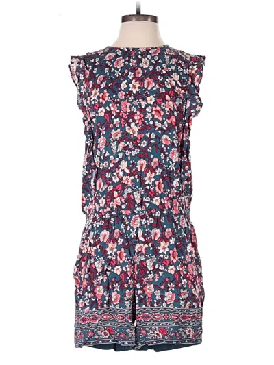Pre-owned Ann Taylor Loft Romper In Blue