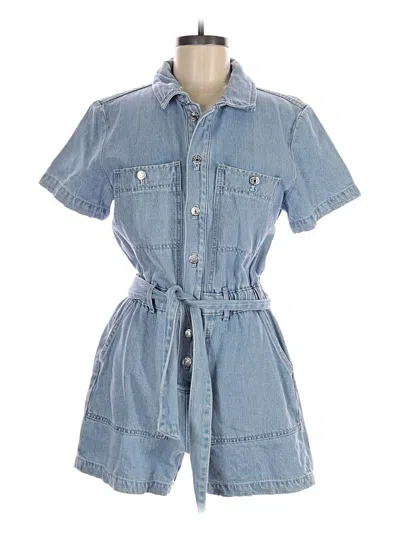 Pre-owned Ann Taylor Loft Romper In Blue