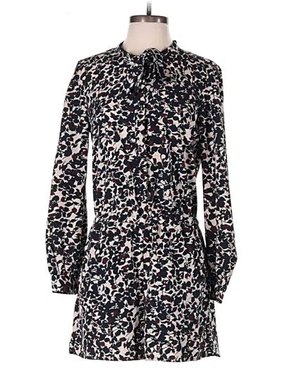 Pre-owned Ann Taylor Loft Romper In Blue