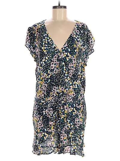 Pre-owned Ann Taylor Loft Romper In Blue
