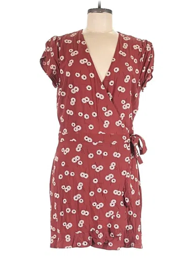 Pre-owned Ann Taylor Loft Romper In Burgundy