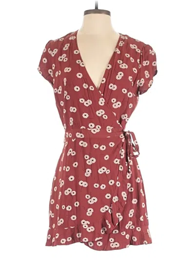 Pre-owned Ann Taylor Loft Romper In Burgundy