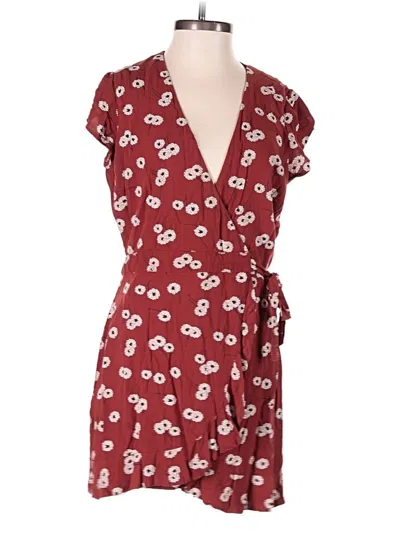 Pre-owned Ann Taylor Loft Romper In Burgundy