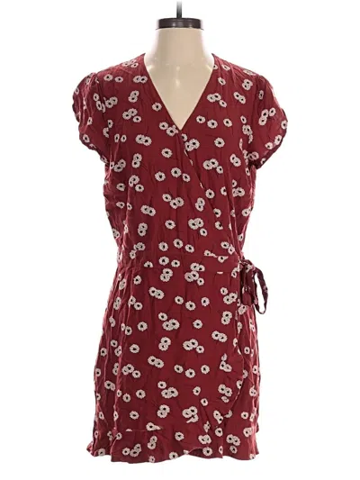 Pre-owned Ann Taylor Loft Romper In Burgundy