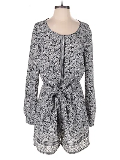 Pre-owned Ann Taylor Loft Romper In Gray