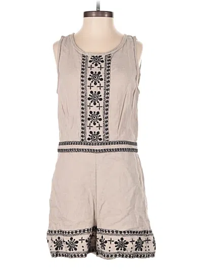 Pre-owned Ann Taylor Loft Romper In Gray