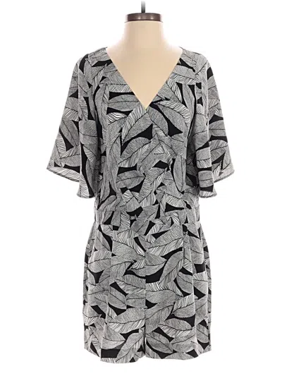 Pre-owned Ann Taylor Loft Romper In Gray