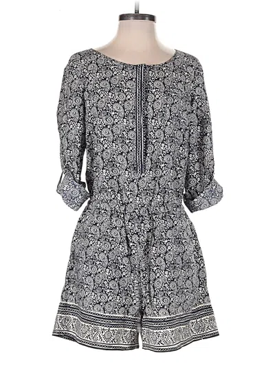 Pre-owned Ann Taylor Loft Romper In Gray