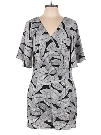 Pre-owned Ann Taylor Loft Romper In Gray