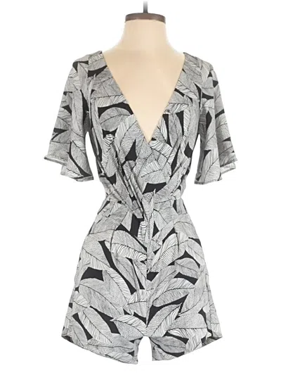 Pre-owned Ann Taylor Loft Romper In Gray
