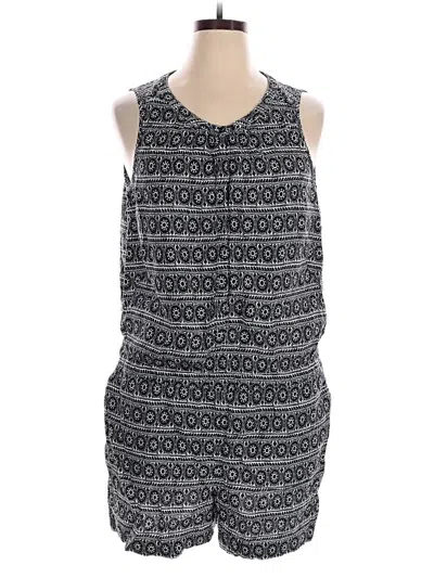 Pre-owned Ann Taylor Loft Romper In Gray