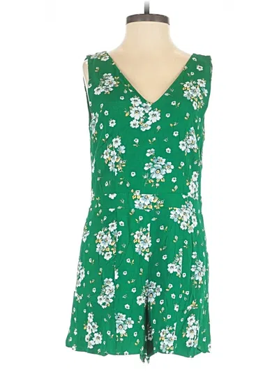 Pre-owned Ann Taylor Loft Romper In Green