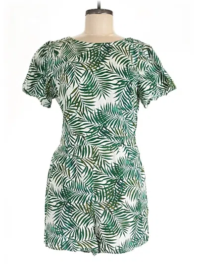 Pre-owned Ann Taylor Loft Romper In Green