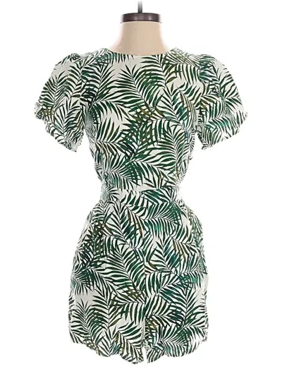 Pre-owned Ann Taylor Loft Romper In Green