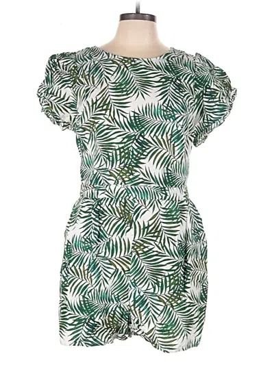 Pre-owned Ann Taylor Loft Romper In Green
