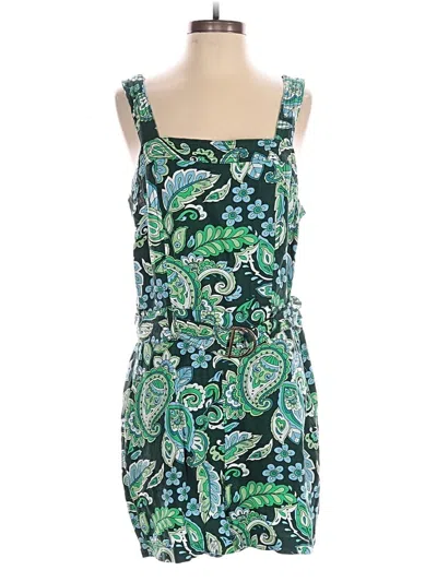 Pre-owned Ann Taylor Loft Romper In Green