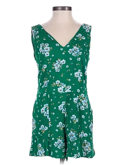 Pre-owned Ann Taylor Loft Romper In Green