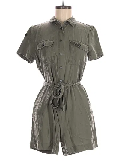 Pre-owned Ann Taylor Loft Romper In Green