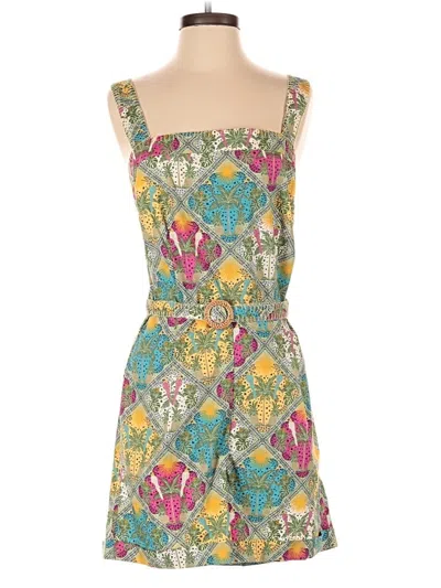 Pre-owned Ann Taylor Loft Romper In Green