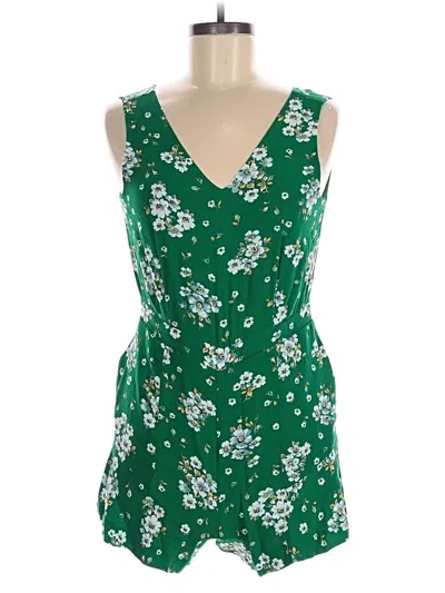 Pre-owned Ann Taylor Loft Romper In Green