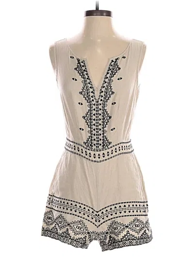 Pre-owned Ann Taylor Loft Romper In Ivory