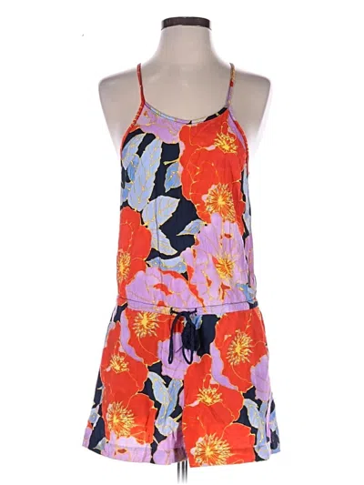 Pre-owned Ann Taylor Loft Romper In Orange