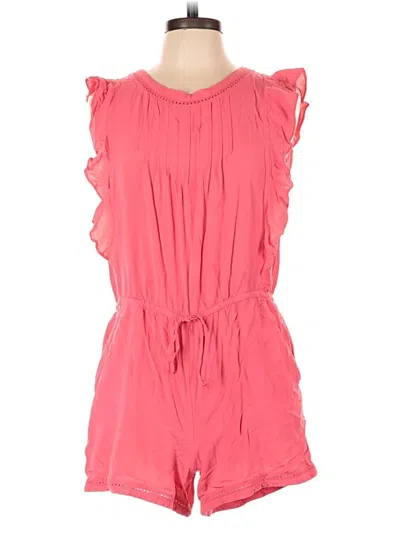 Pre-owned Ann Taylor Loft Romper In Pink