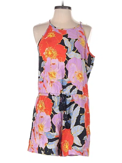Pre-owned Ann Taylor Loft Romper In Purple