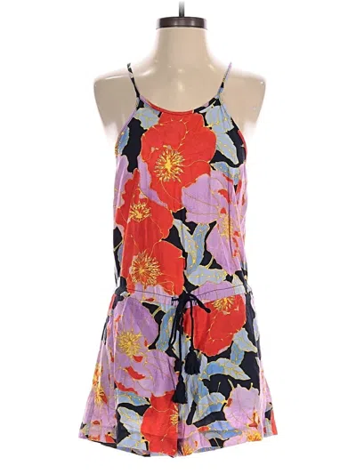 Pre-owned Ann Taylor Loft Romper In Red