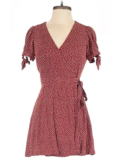 Pre-owned Ann Taylor Loft Romper In Red