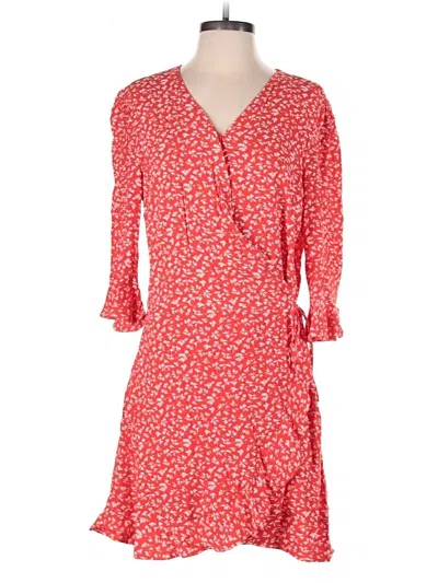 Pre-owned Ann Taylor Loft Romper In Red