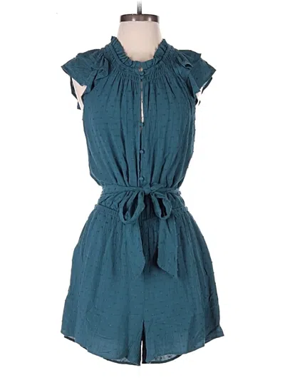 Pre-owned Ann Taylor Loft Romper In Teal