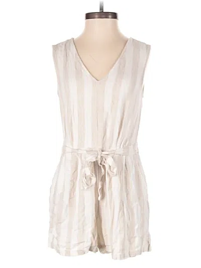 Pre-owned Ann Taylor Loft Romper In White