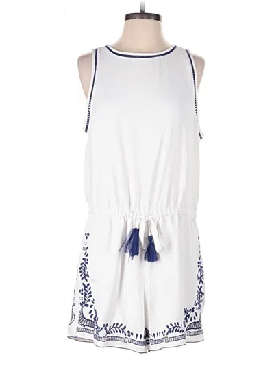 Pre-owned Ann Taylor Loft Romper In White