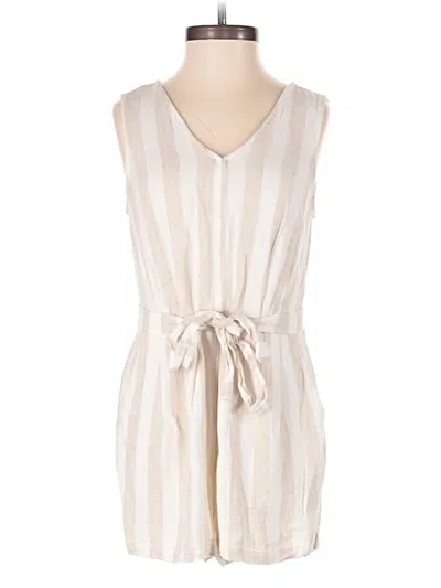 Pre-owned Ann Taylor Loft Romper In White