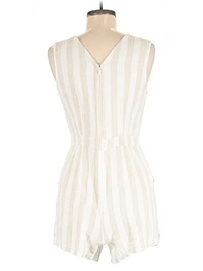 Pre-owned Ann Taylor Loft Romper In White