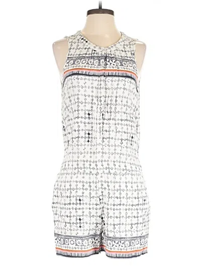 Pre-owned Ann Taylor Loft Romper In White