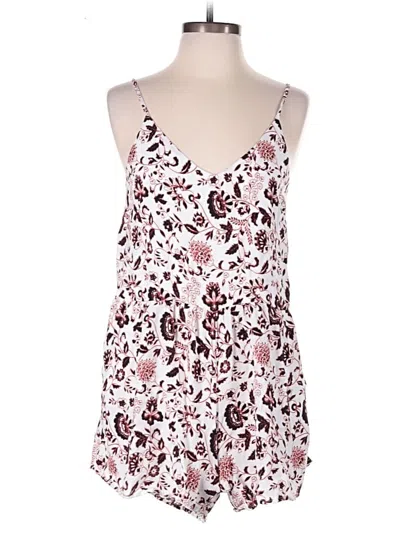 Pre-owned Ann Taylor Loft Romper In White