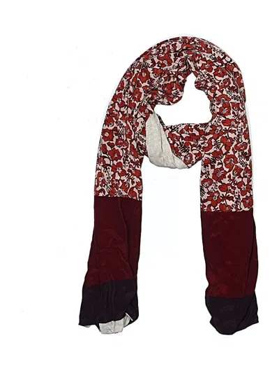 Pre-owned Ann Taylor Loft Scarf In Burgundy