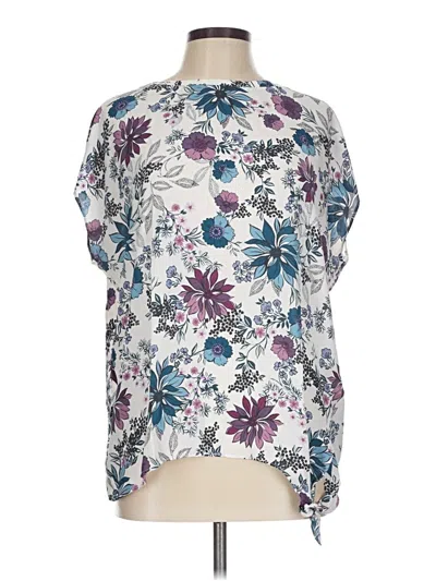 Ann Taylor Loft Short Sleeve Blouse In Animal Print