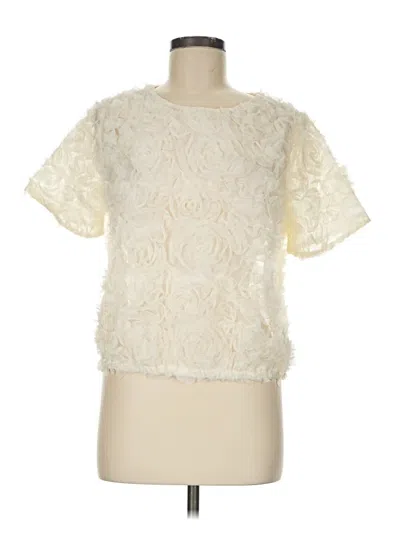 Ann Taylor Loft Short Sleeve Blouse In Ivory