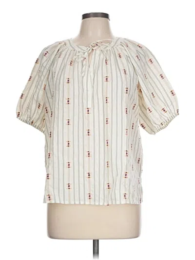 Ann Taylor Loft Short Sleeve Blouse In Ivory
