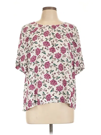 Ann Taylor Loft Short Sleeve Blouse In Ivory