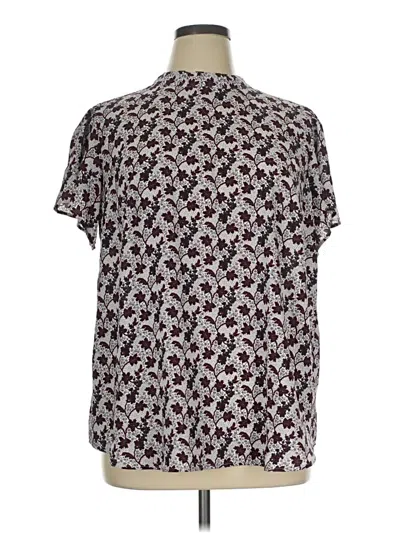 Ann Taylor Loft Short Sleeve Blouse In Multi