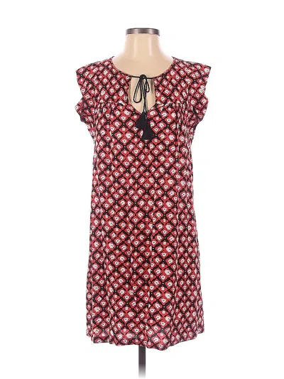 Pre-owned Ann Taylor Loft Short Sleeve Blouse In Orange