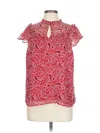 Ann Taylor Loft Short Sleeve Blouse In Red