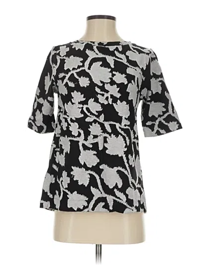 Pre-owned Ann Taylor Loft Short Sleeve Blouse In Silver