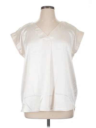 Ann Taylor Loft Short Sleeve Blouse In Neutral