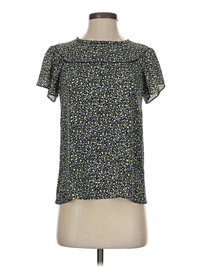 Pre-owned Ann Taylor Loft Short Sleeve Blouse In Yellow